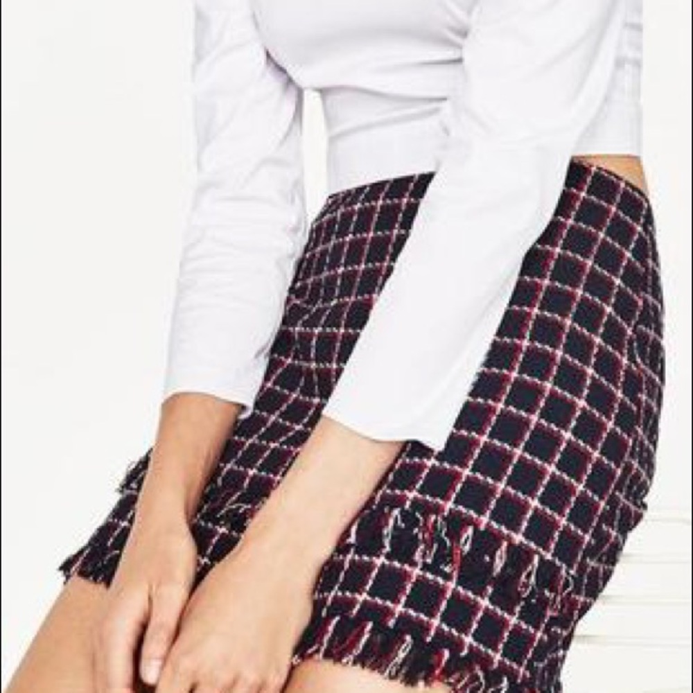 ZARA plaid tweed mini skirt NWT